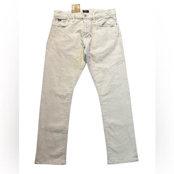 Polo Ralph Lauren Varick Slim Straight Stretch Jean Stone Stretch 33 x 32 Nwt - Picture 7 of 11